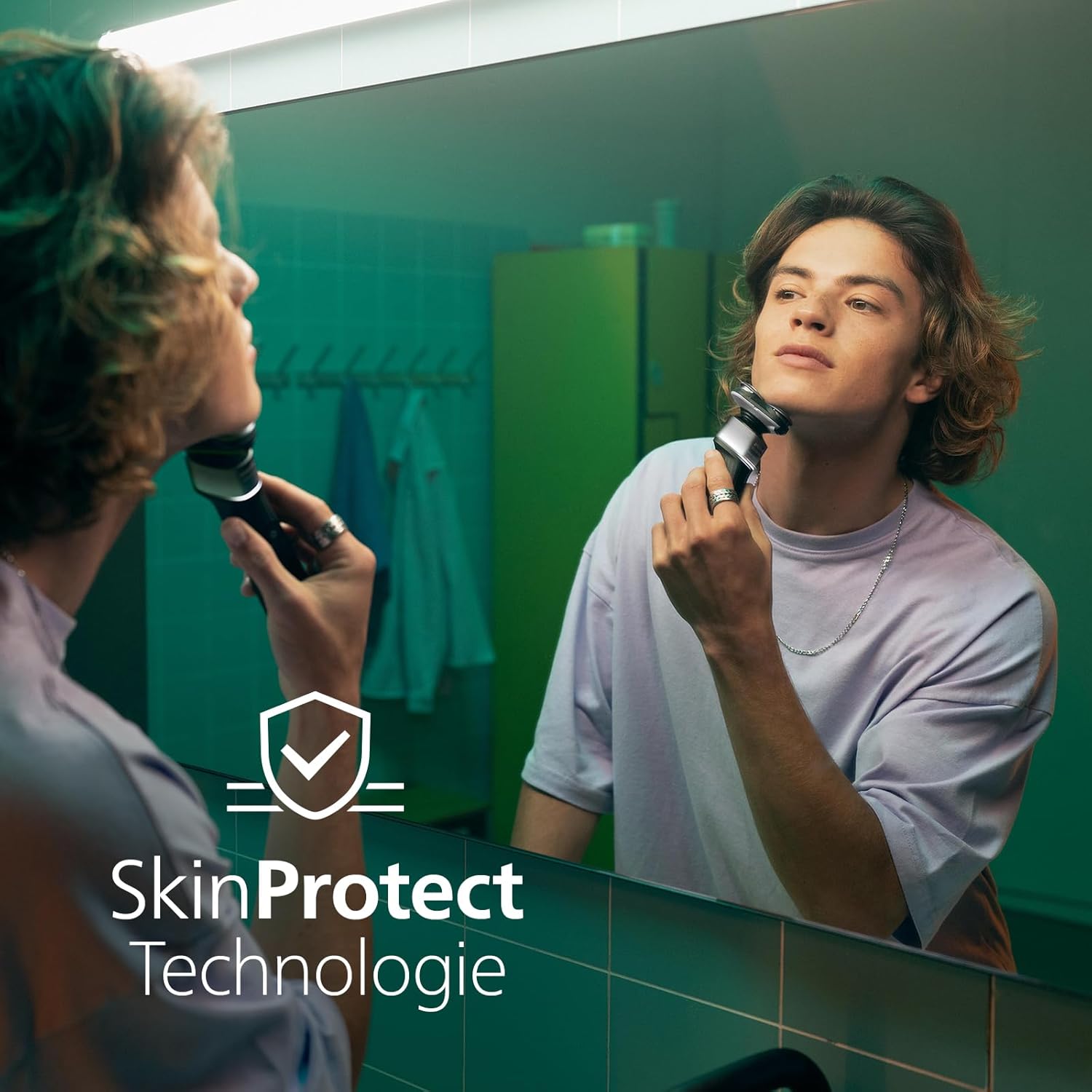 Philips Shaver Series 5000X X5004/00 – Elektrorasierer Herren Nass & Trocken, Skin Protect, ComfortCut - Klingen, 360° - Scherkopf, Silber - SmartRasur
