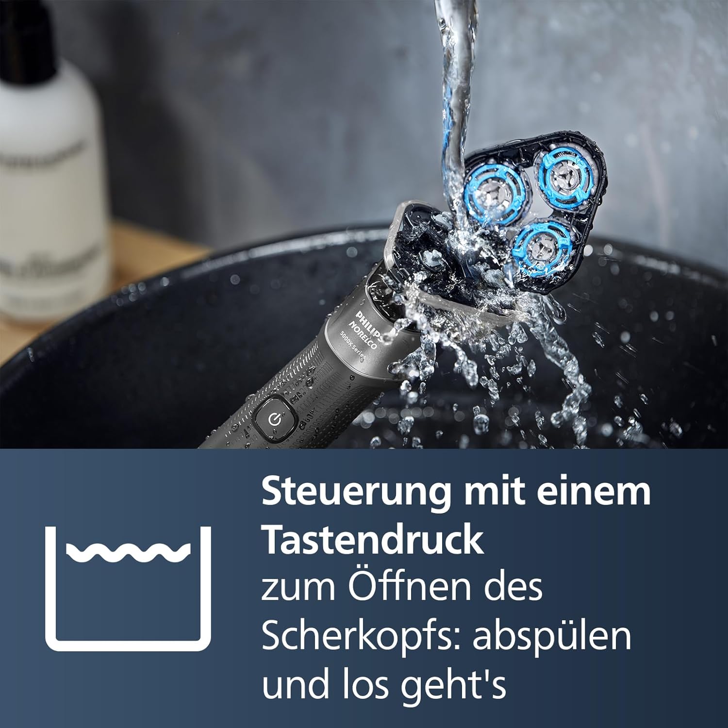 Philips Shaver Series 5000X X5004/00 – Elektrorasierer Herren Nass & Trocken, Skin Protect, ComfortCut - Klingen, 360° - Scherkopf, Silber - SmartRasur