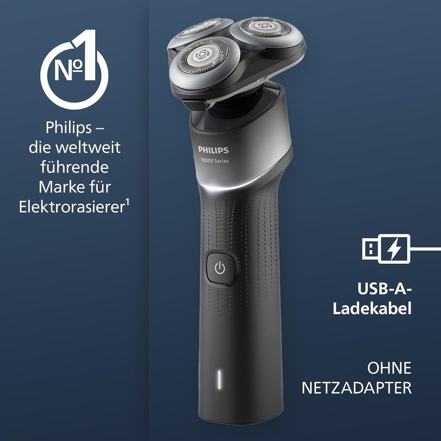 Philips Shaver Series 5000X X5004/00 – Elektrorasierer Herren Nass & Trocken, Skin Protect, ComfortCut - Klingen, 360° - Scherkopf, Silber - SmartRasur