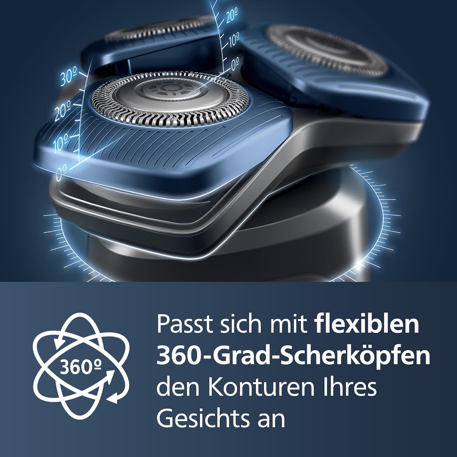 Philips Shaver Series 7000 S7887/35 – Elektrorasierer Herren Nass & Trocken, SkinIQ, 360° - Scherkopf, Trimmer, Reiseetui - SmartRasur